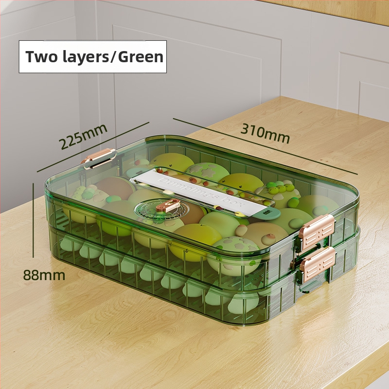 Cutie pentru gyoza, cu mai multe niveluri, depozitare robustă, potrivită pentru congelare, din plastic alimentar