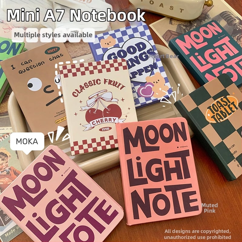 Caiet de buzunar A7, stil retro, 50–100 pagini, hârtie 80 gsm, legare cu sârmă