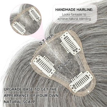 Top de păr țesut manual din păr uman, model 7×9 tip T, păr scurt drept, nu poate fi vopsit sau periat, oferă volum la creștet, stil european-american