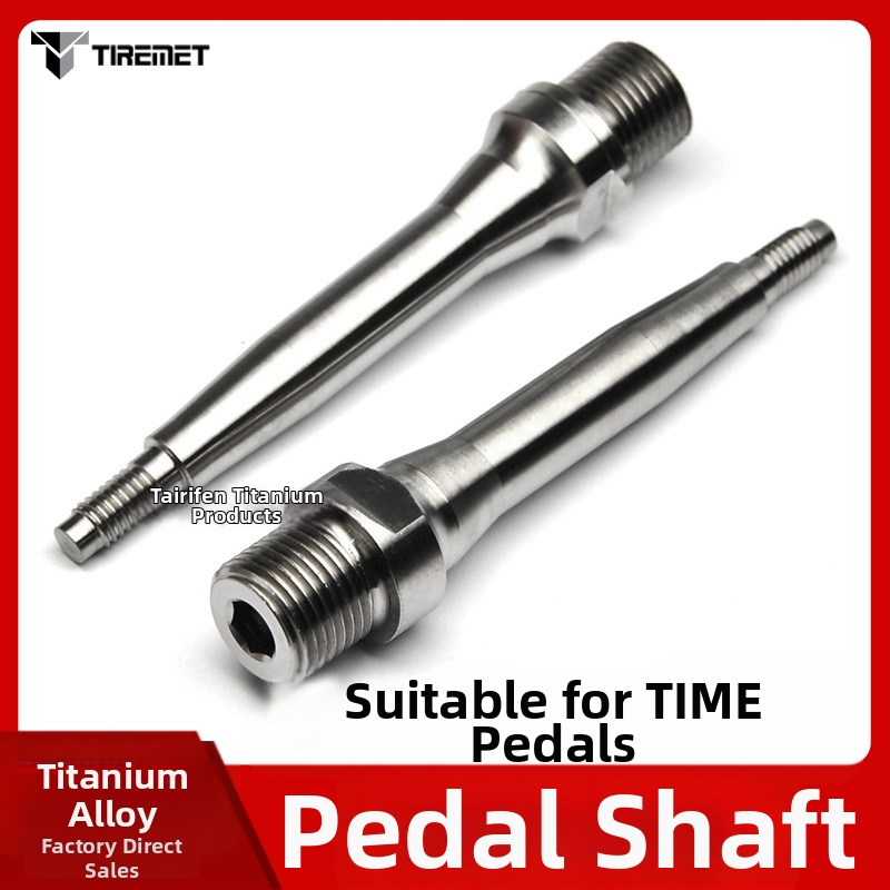 Axă pedală bicicletă din aliaj de titan, compatibilă cu pedalele TIME pentru modificări și upgrade.
