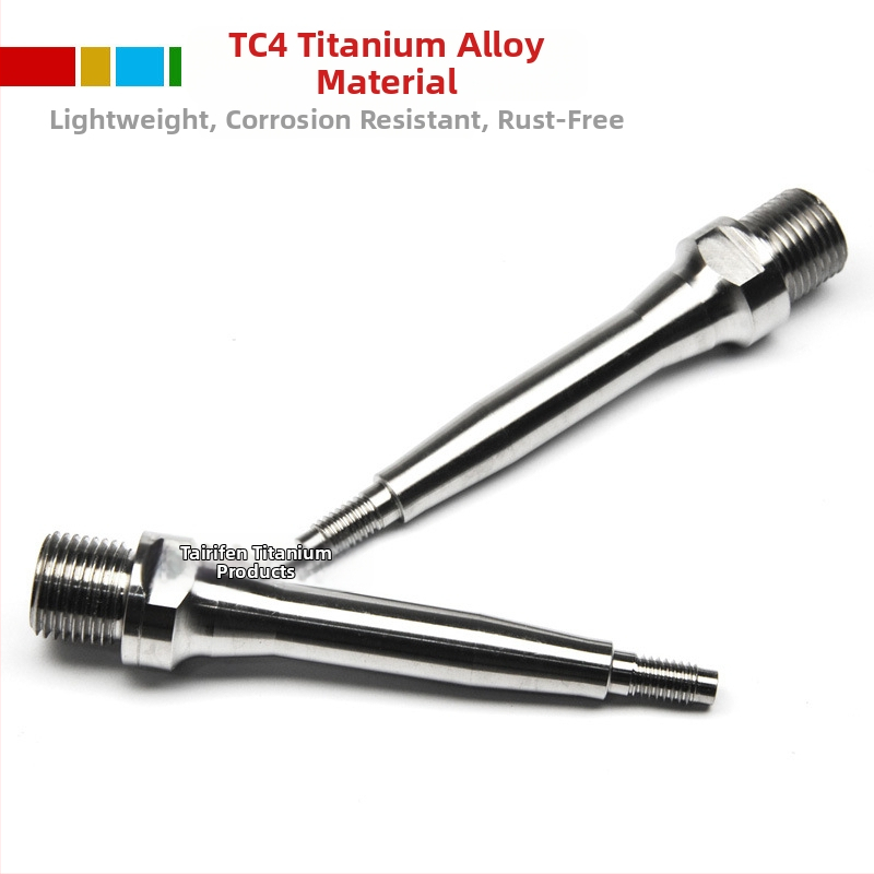 Axă pedală bicicletă din aliaj de titan, compatibilă cu pedalele TIME pentru modificări și upgrade.