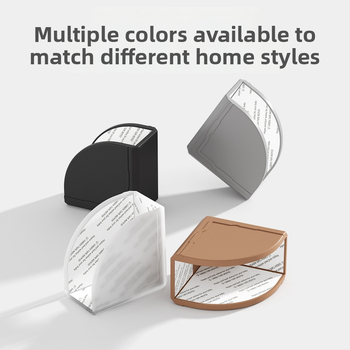 Chránič rohu skrinky s rukoväťou tvaru ventilátora — proti nárazu pre zásuvky, dvere a stoly; značka Wood bean, balenie 1200, kód produktu 1111