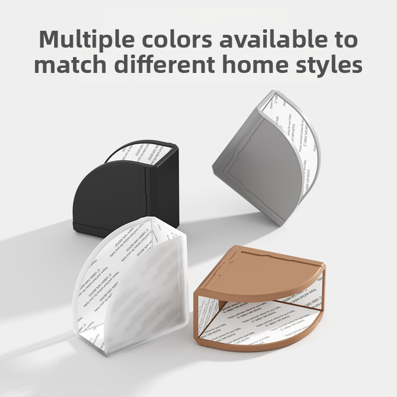 Chránič rohu skrinky s rukoväťou tvaru ventilátora — proti nárazu pre zásuvky, dvere a stoly; značka Wood bean, balenie 1200, kód produktu 1111