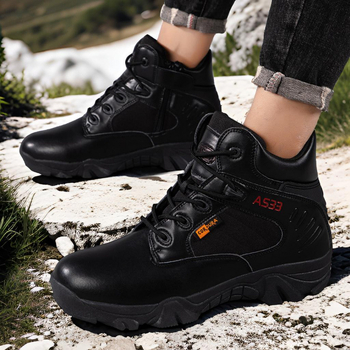 Pantofi de drumeție pentru bărbați, talpă joasă, din piele de vițel, talpă exterioară din cauciuc rezistent la abraziune, talpă intermediară din cauciuc, căptușeală din plasă, închidere cu șireturi în față