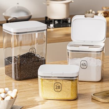 Youqin recipient plastic pătrat pentru depozitare, capacitate 5L+, personalizabil, necompatibil cu microunde