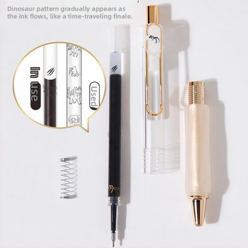 Heshuo Student αναδιπλούμενο στυλό gel, ανθεκτικό σε πτώσεις σχέδιο, μεταλλική μυτερή άκρη, πλαστικό περίβλημα, γρήγορα στεγνώνει μελάνι, για εξετάσεις
