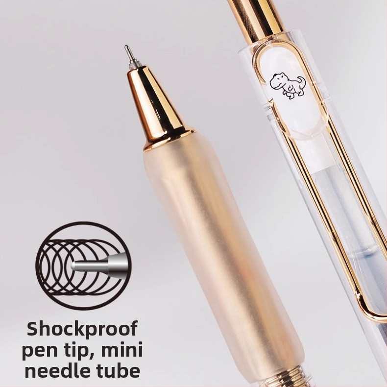 Heshuo Student αναδιπλούμενο στυλό gel, ανθεκτικό σε πτώσεις σχέδιο, μεταλλική μυτερή άκρη, πλαστικό περίβλημα, γρήγορα στεγνώνει μελάνι, για εξετάσεις