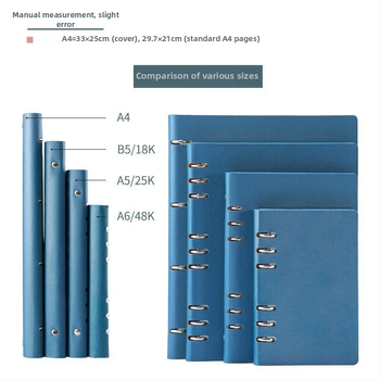 Bilježnica s vezom tip binder, kožni omot nije prisutan, papir od drvne pulpe 75 g, japanski/korejski stil