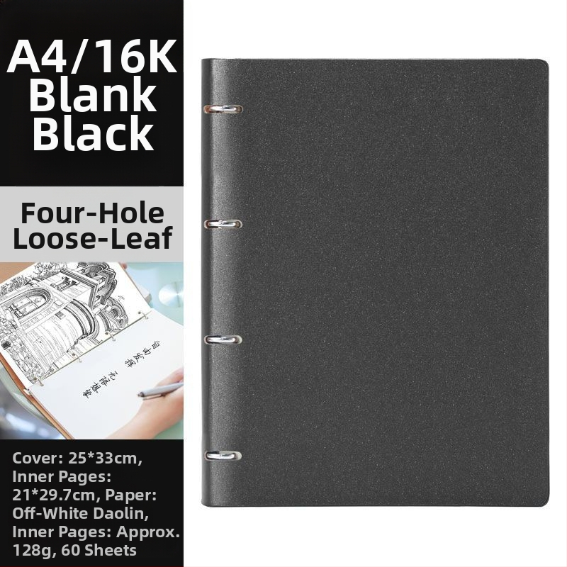Bilježnica s vezom tip binder, kožni omot nije prisutan, papir od drvne pulpe 75 g, japanski/korejski stil