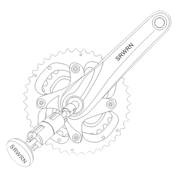SRWRN Hollow Center Shaft Chainring — Prijenosni skriveni višefunkcionalni alat za bicikl s T25 šesterokutnim ključem
