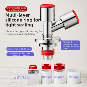 Trostruki odvodnik za balkonsku perilicu i odvod od poda, protiv mirisa, ABS materijal