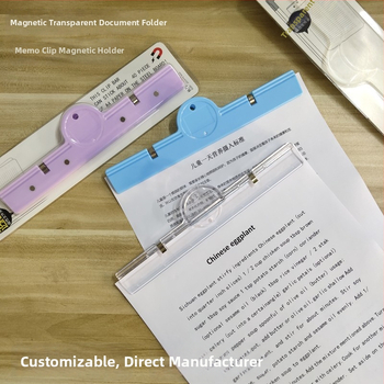 Akrylový klip s magnetom pre dokumenty a tabule, s pevným magnetom