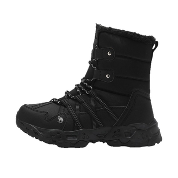 Hiking čizme visokog kroja za snijeg s debelim fleece podstavom, gornji dio od sintetičke kože, PHYLON srednja podloga, protuklizna gumena potplat — zimske cipele za planinarenje