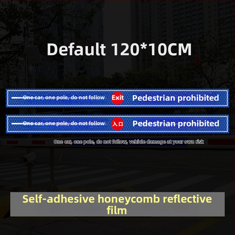 Reflexný upozorňovací znak vstupu - Ne sledujte auto (UV tlač), Materiál: reflexná fólia, Vhodné pre obytné nehnuteľnosti, podzemné garáže a kancelárske parkoviská, Prispôsobiteľné