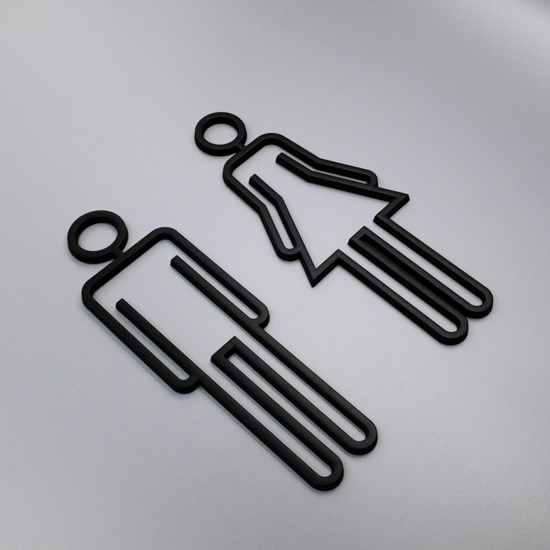 ABS anyagú WC ajtó felirat – biztonság, bútorjelzés, készülékek jelzése, italok