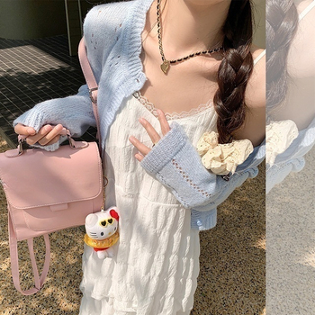 Ujjatlan spagetti pántos ruha V-nyakkal, hosszú fazon, poliészter