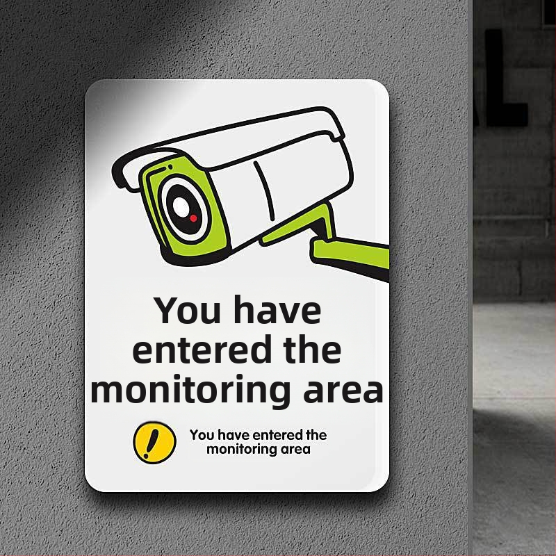 Beilong akrilni znak za zonu nadzora, prilagodljiv, podsjetnik nadzora