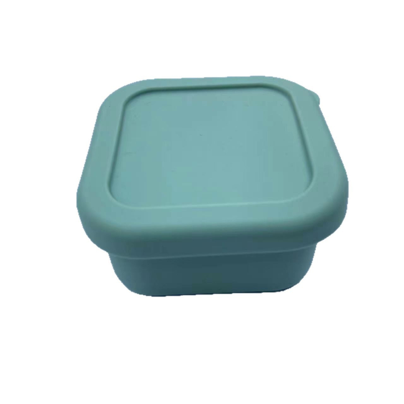 Dječja silikonska kutija za obrok - kvadratna, 501-800 ml, mikrovalna sigurna, materijal: silikon