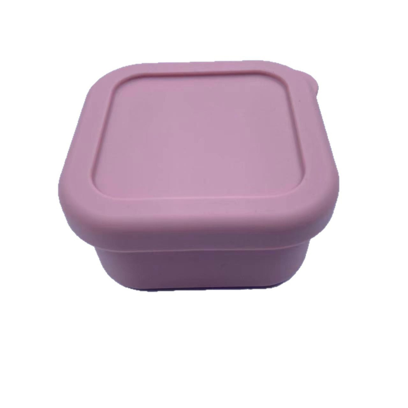Dječja silikonska kutija za obrok - kvadratna, 501-800 ml, mikrovalna sigurna, materijal: silikon