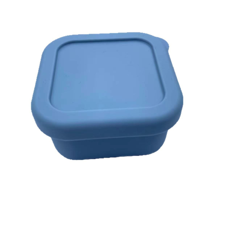Dječja silikonska kutija za obrok - kvadratna, 501-800 ml, mikrovalna sigurna, materijal: silikon