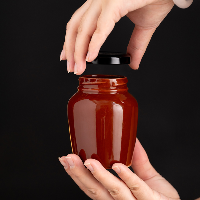 Keramička posuda za hranu, okruglog oblika, retro stil, kapacitet 301–500 ml, vodonepropusno zatvaranje, nije prikladna za mikrovalnu pećnicu