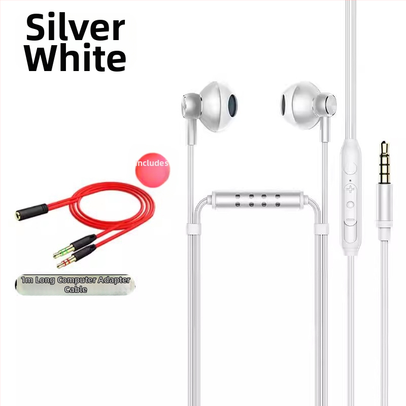 Káblové in-ear slúchadlo pre operátorov zákazníckej podpory so šumu potláčajúcim mikrofónom, univerzálny zdroj zvuku, priame pripojenie