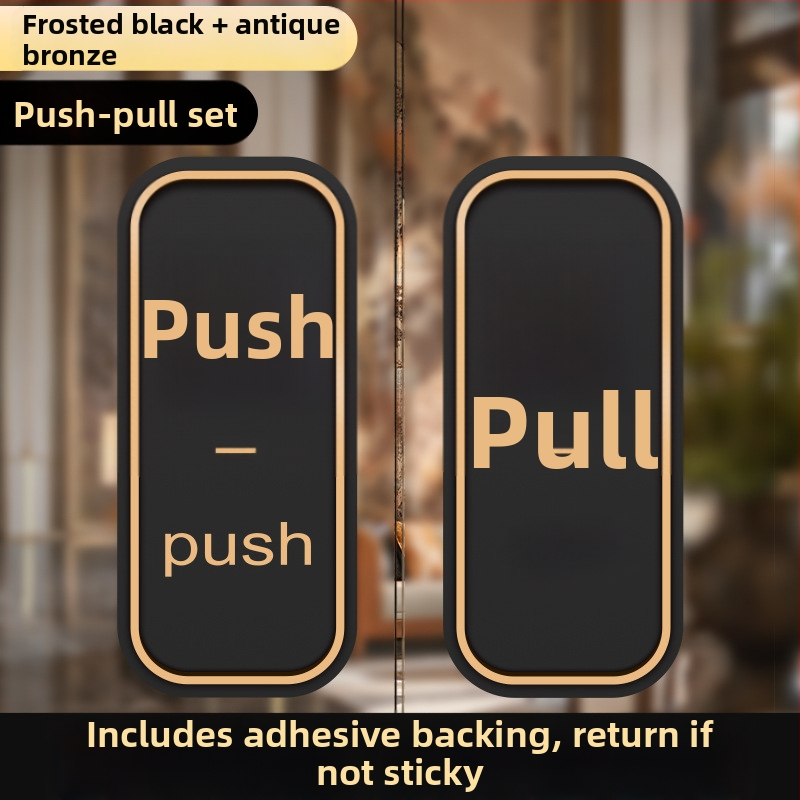 Akrilni znak za klizna vrata Push-Pull | UV tisak | prilagodljiv