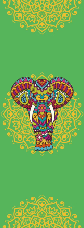 Στρώμα γιόγκα με UV ψηφιακή εκτύπωση σε φυσικό καουτσούκ, πάχος 4 mm, βάρος 2,4 kg, προσαρμόσιμο, μοτίβο γραμμών ασάνας