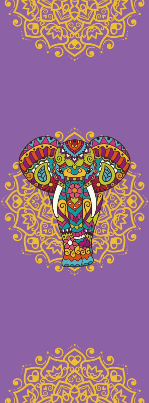 Στρώμα γιόγκα με UV ψηφιακή εκτύπωση σε φυσικό καουτσούκ, πάχος 4 mm, βάρος 2,4 kg, προσαρμόσιμο, μοτίβο γραμμών ασάνας