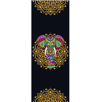 Στρώμα γιόγκα με UV ψηφιακή εκτύπωση σε φυσικό καουτσούκ, πάχος 4 mm, βάρος 2,4 kg, προσαρμόσιμο, μοτίβο γραμμών ασάνας