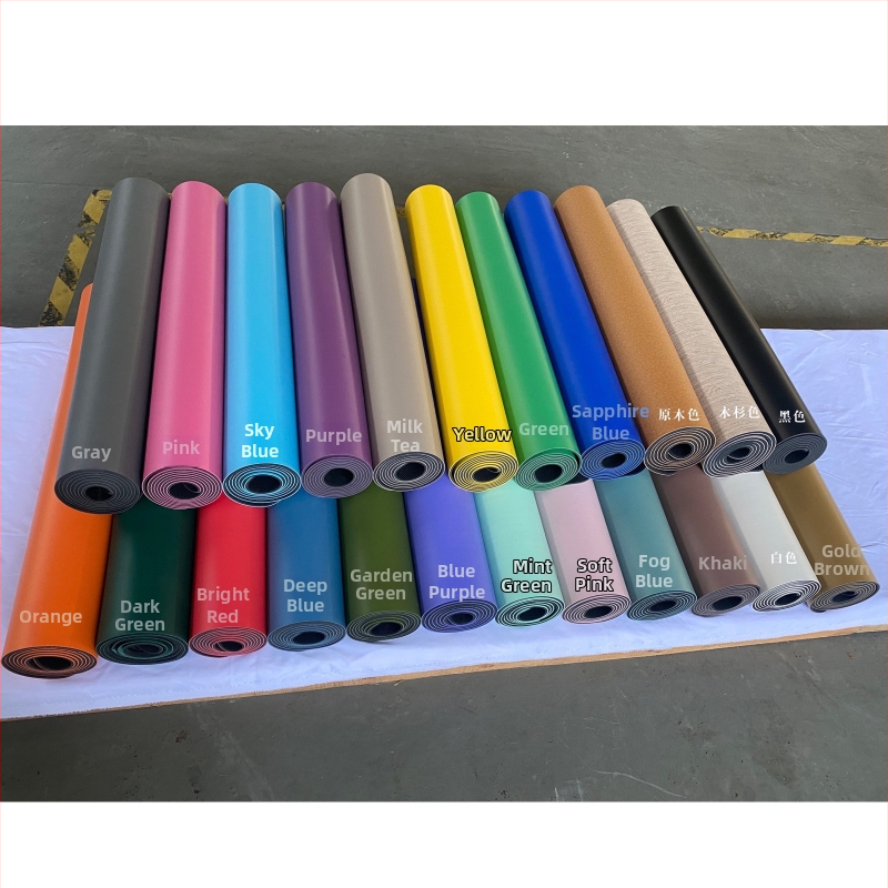 Jógová podložka s UV digitálnym potlačou na prírodnej gume, hrúbka 4 mm, hmotnosť 2,4 kg, prispôsobiteľná, vzor Asanas