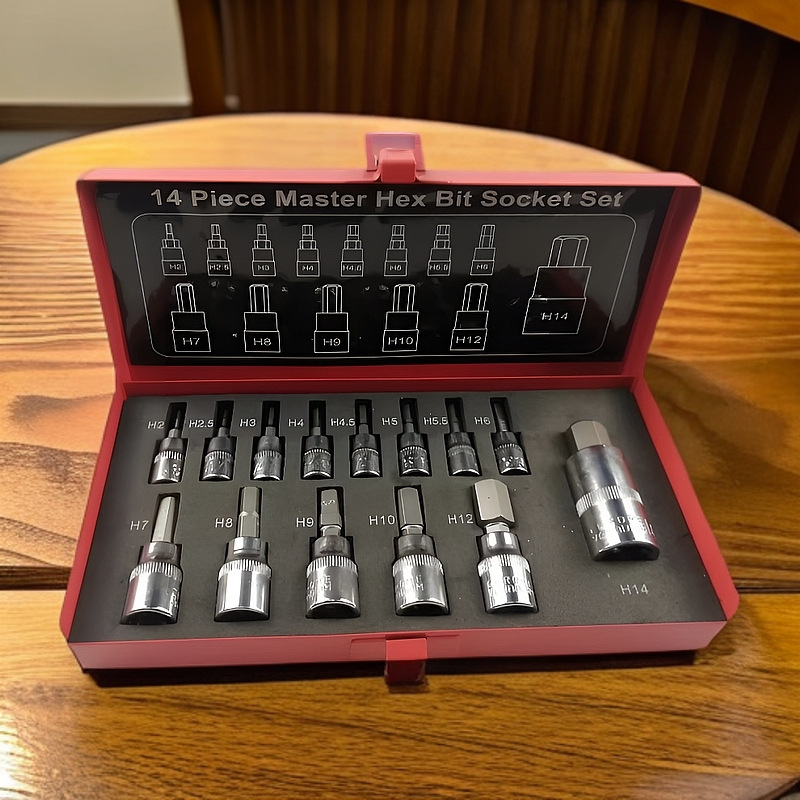 Tx Tools 14-dijelni set s 12-hranima glavama, od Cr-V čelika, za auto popravke i mehaničke radove