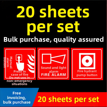 Ručni alarmni gumb – naljepnica znak za sigurnost požara