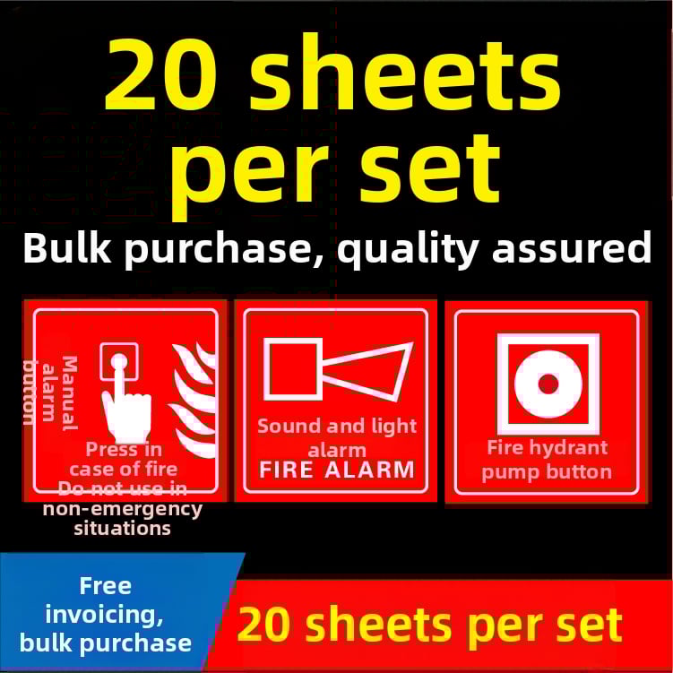 Ručni alarmni gumb – naljepnica znak za sigurnost požara