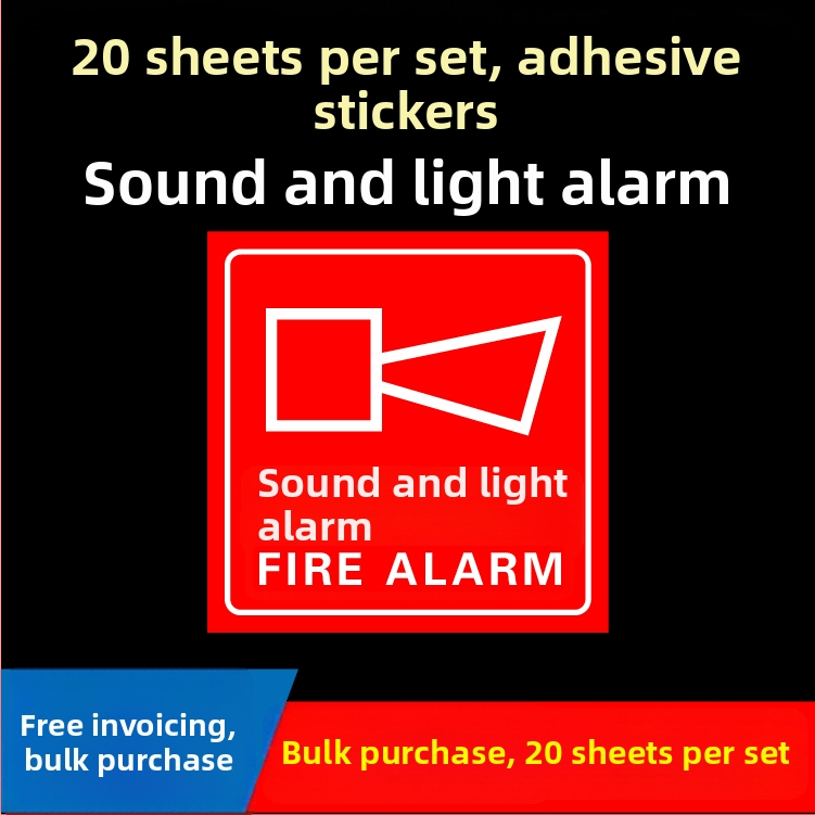 Ručni alarmni gumb – naljepnica znak za sigurnost požara