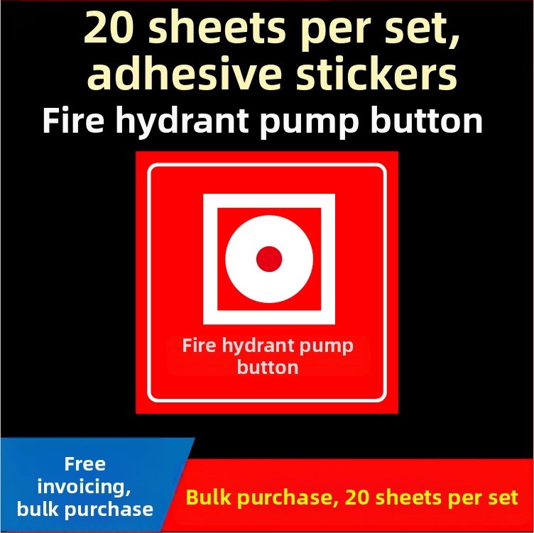 Ručni alarmni gumb – naljepnica znak za sigurnost požara