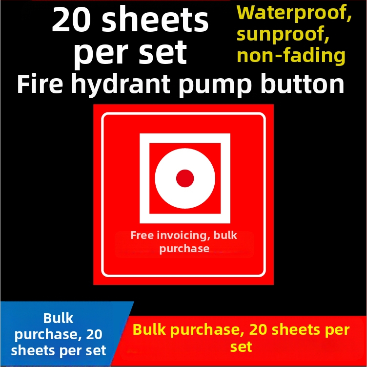 Ručni alarmni gumb – naljepnica znak za sigurnost požara