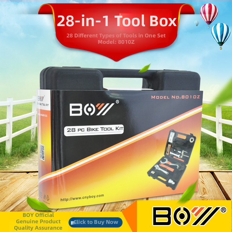 BOY set alata za bicikl i set za popravak planinskog bicikla 8010Z, 45# čelik, 2,2 kg, kombinirani paket, licencirana privatna marka