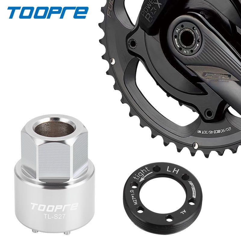 TOOPRE crank screw cover removal tool, installation sleeve tool for FSA crank covers, 45# high carbon steel