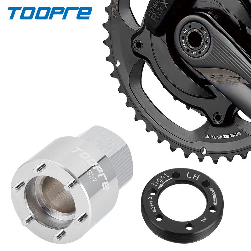 TOOPRE crank screw cover removal tool, installation sleeve tool for FSA crank covers, 45# high carbon steel