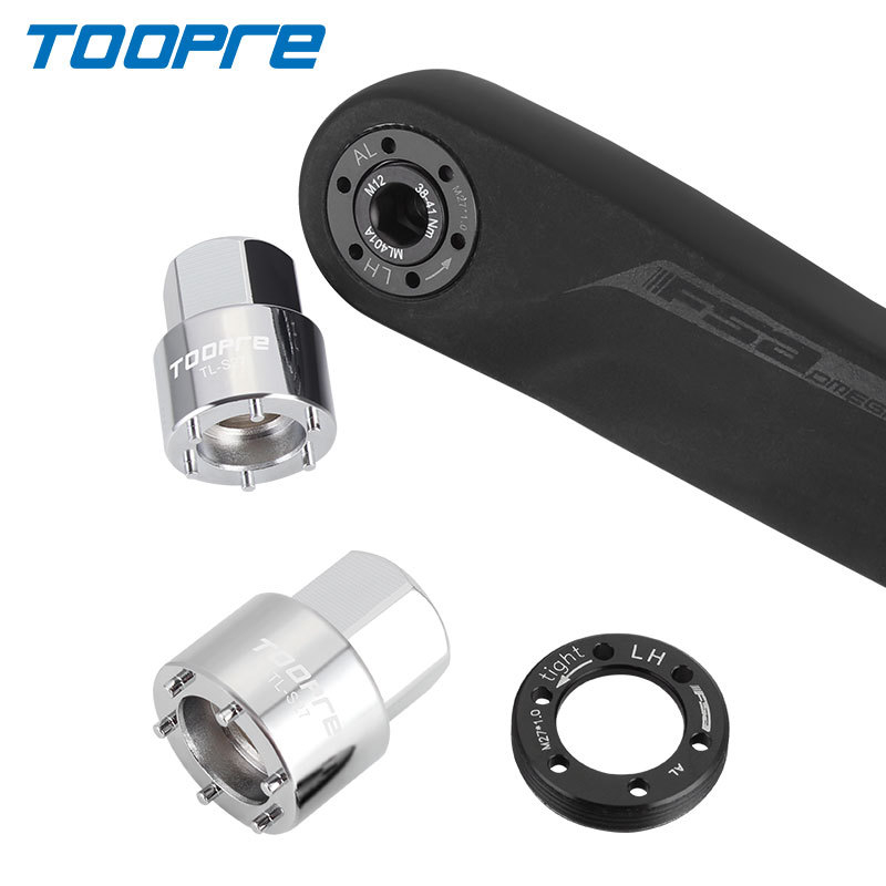 TOOPRE crank screw cover removal tool, installation sleeve tool for FSA crank covers, 45# high carbon steel