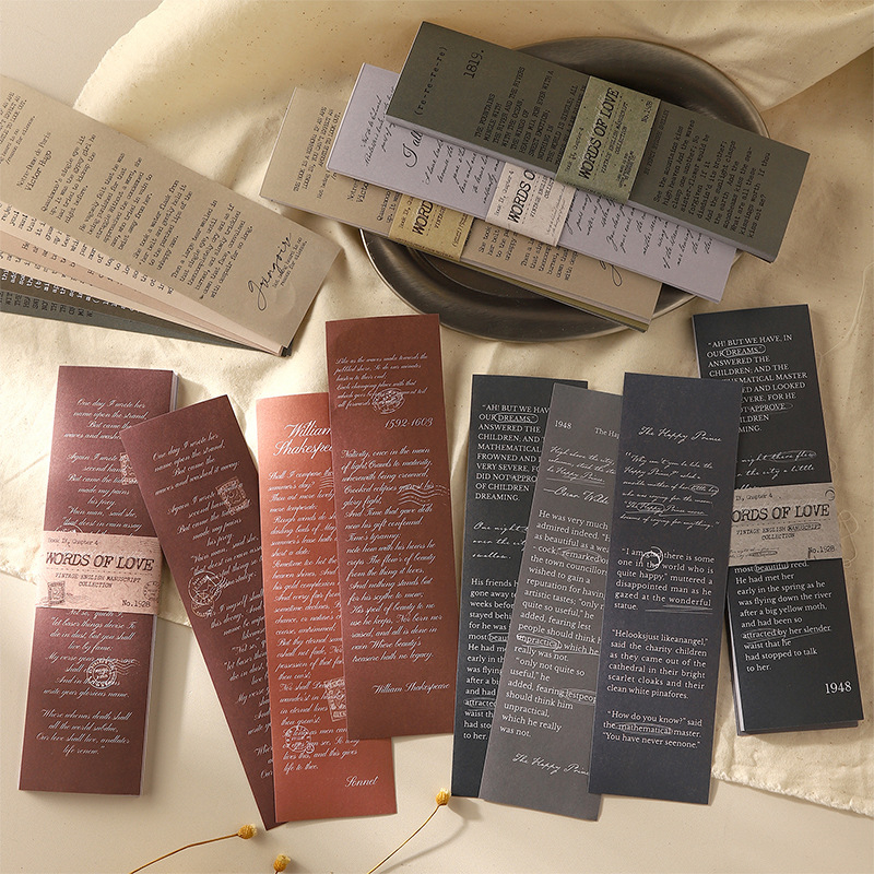 Naljepnice s engleskim fontom za dnevnik – Ketchup Girl B627, retro stil tiska, scrapbooking materijal