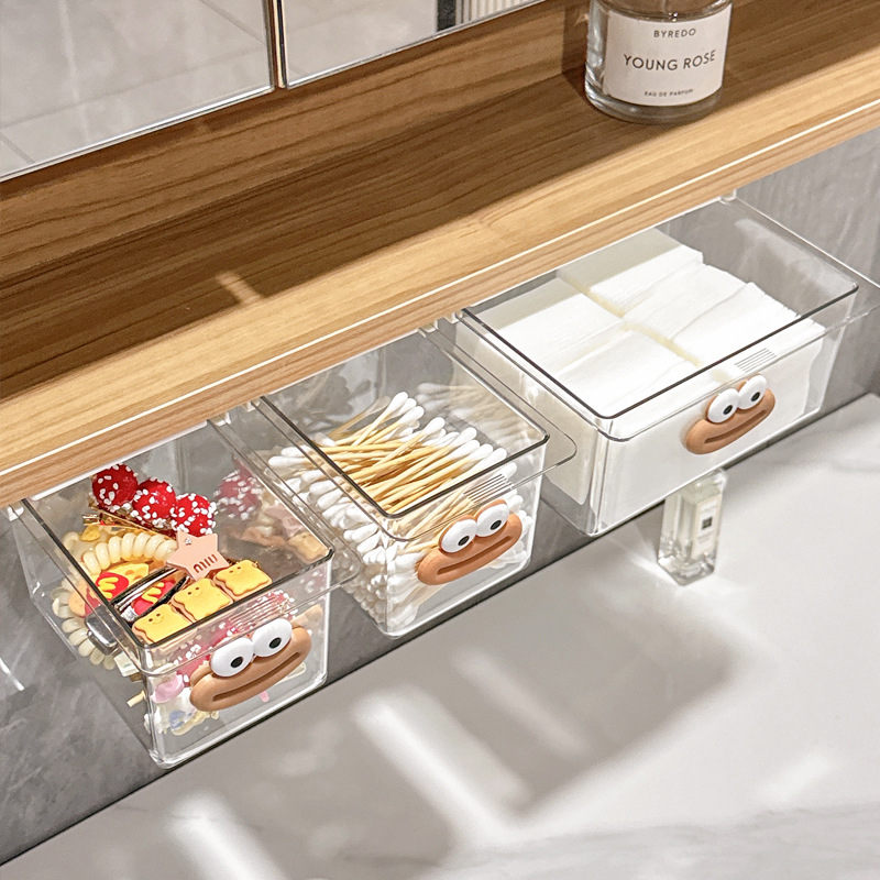 Stolna kutija za pohranu – plastični kozmetički organizator s ormarićem ispod ogledala i izvlačnim pretincem, model H254000