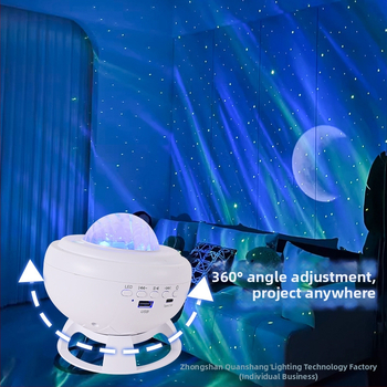 Projektor aurora borealis sa zvjezdanim nebom, laserskim učinkom, mjesecom, Bluetooth zvučnikom, punjiva verzija