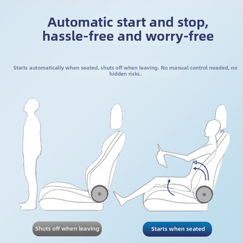 Automobilová ventilačná podložka na sedenie s ventilátorom – univerzálne pre päť miest, priedušná, Materiál: Iný