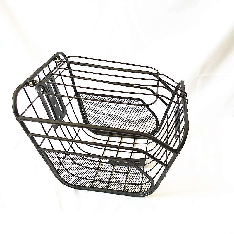 Metalna košarica za bicikl s poklopcem, za montiranje naprijed i natrag, unisex