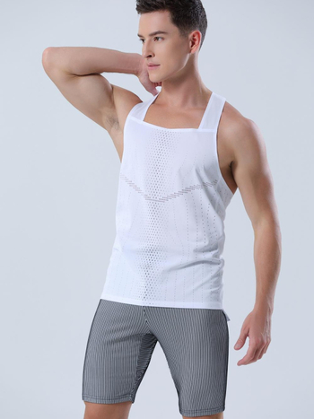 Unisex poliester running vest s mrežastim panelima, brzo sušenje, za ljeto, proljeće i jesen