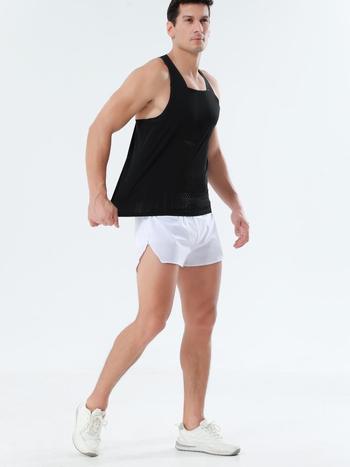 Unisex poliester running vest s mrežastim panelima, brzo sušenje, za ljeto, proljeće i jesen