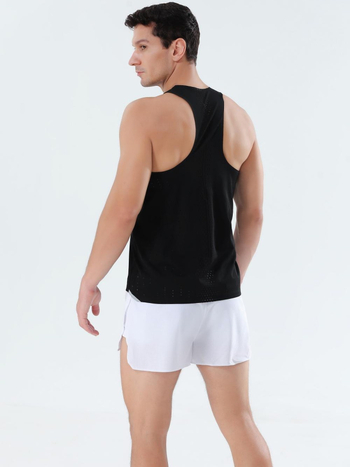 Unisex poliester running vest s mrežastim panelima, brzo sušenje, za ljeto, proljeće i jesen