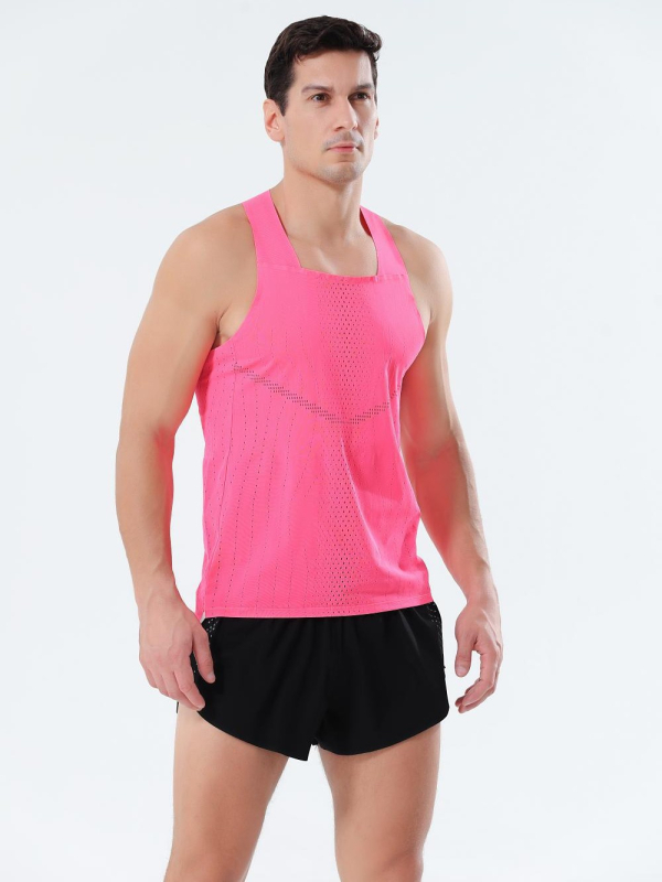 Unisex poliester running vest s mrežastim panelima, brzo sušenje, za ljeto, proljeće i jesen